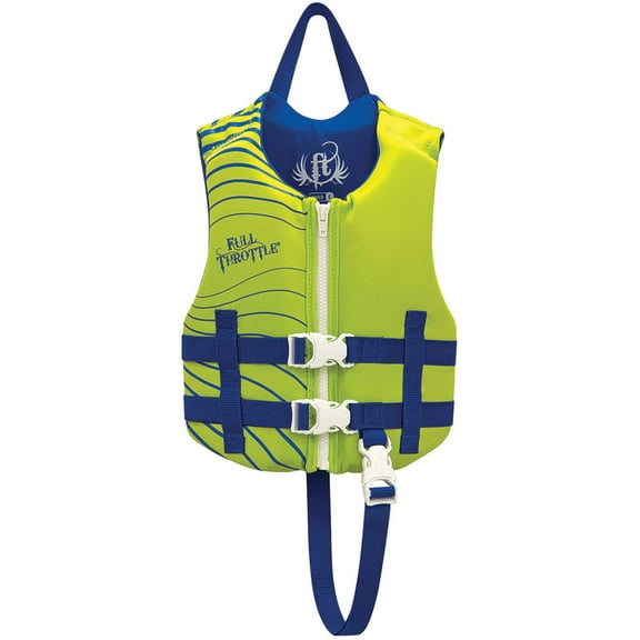 Full Throttle 142100-400-001-19 Child Rapid-Dry Vest - Green