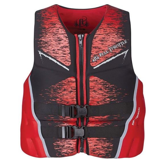 Full Throttle 142500-100-070-19 Men's Hinged Rapid-Dry Flex-Back Vest - 3XL (52"-56" Chest), Red