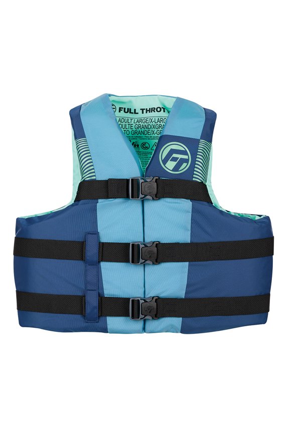 Absolute Outdoor 112200-500-030-26 Full Throttle Adult Nylon Life Jacket - S/m - Blue/black
