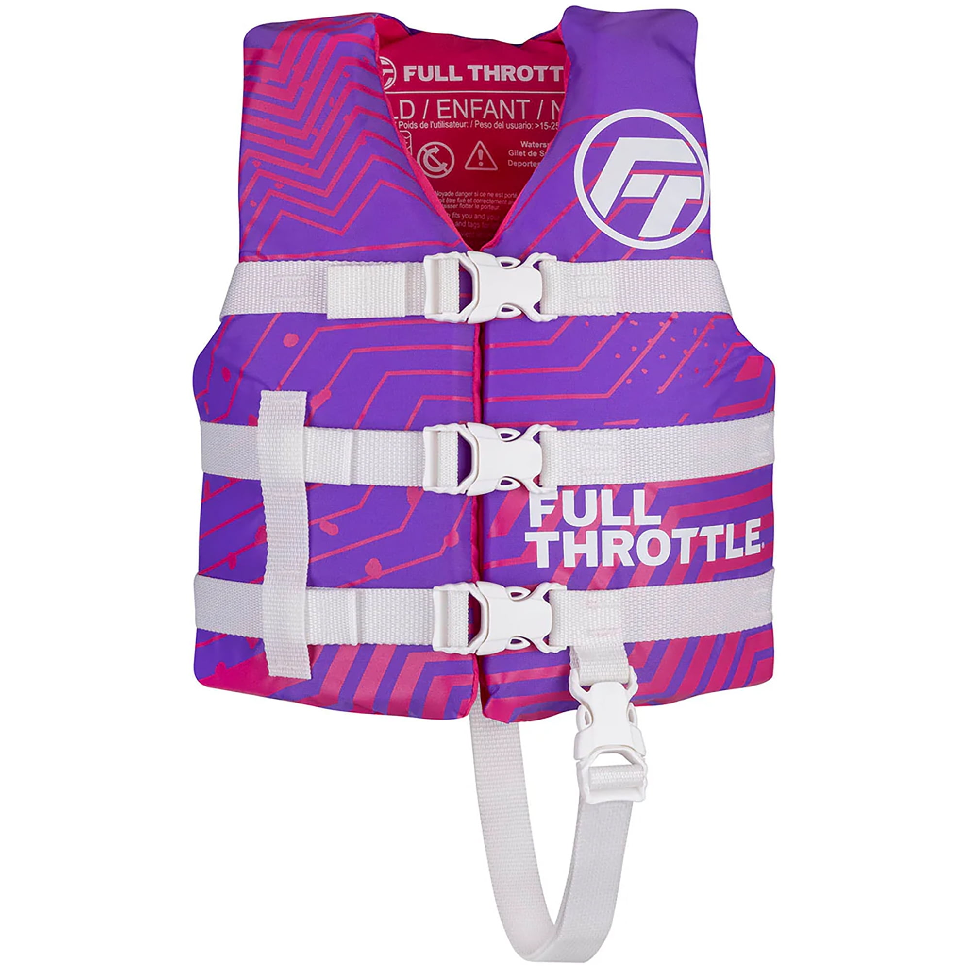 Full Throttle 112200-600-001-22 Child Nylon Life Jacket - Purple
