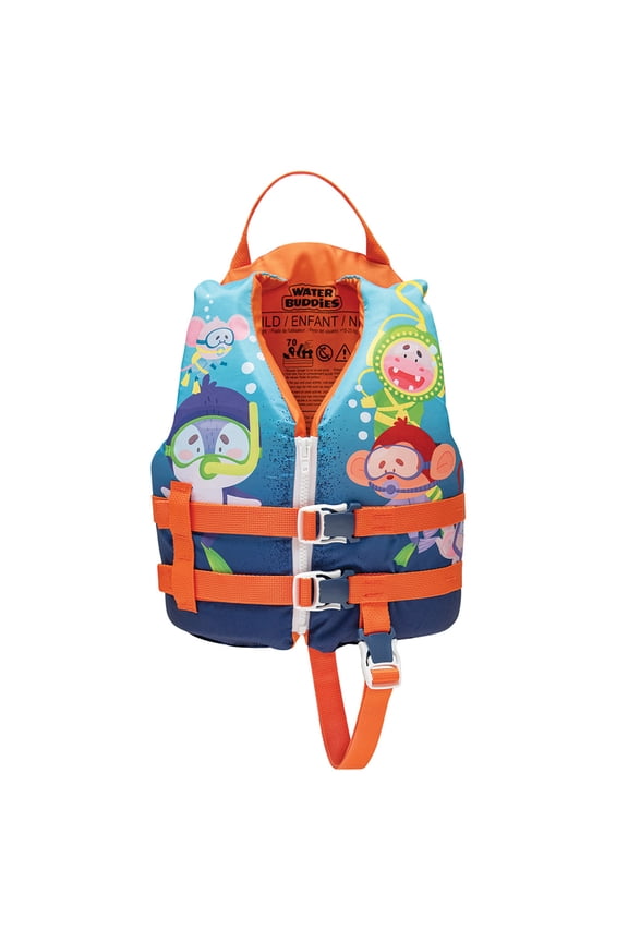 Absolute Outdoor 104300-500-001-25 Full Throttle Child Water Buddies Life Vest - Shark - 30-50lbs Type Iii