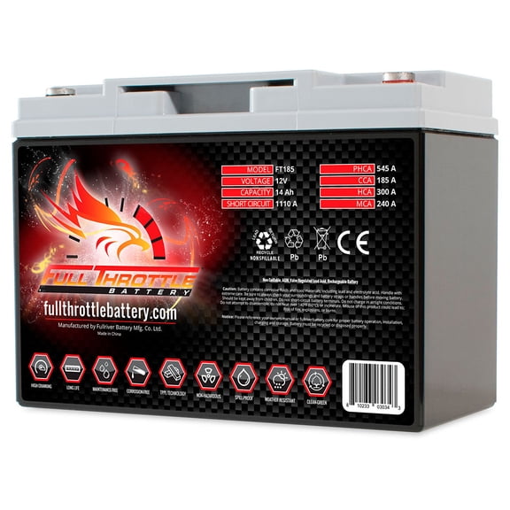 Full Throttle FT185 Group BTX15L AGM Battery