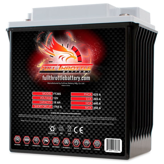 Full Throttle FT265 Group B16CL-B AGM Battery
