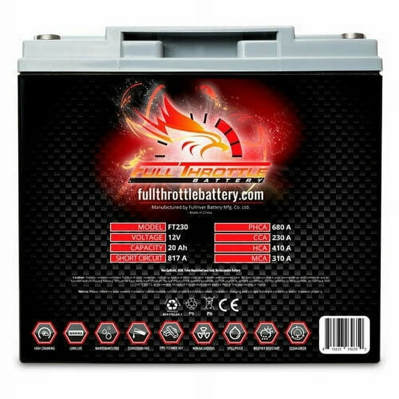 Full Throttle (Fullriver) FT230 High Capacity Dual Purpose AGM Battery