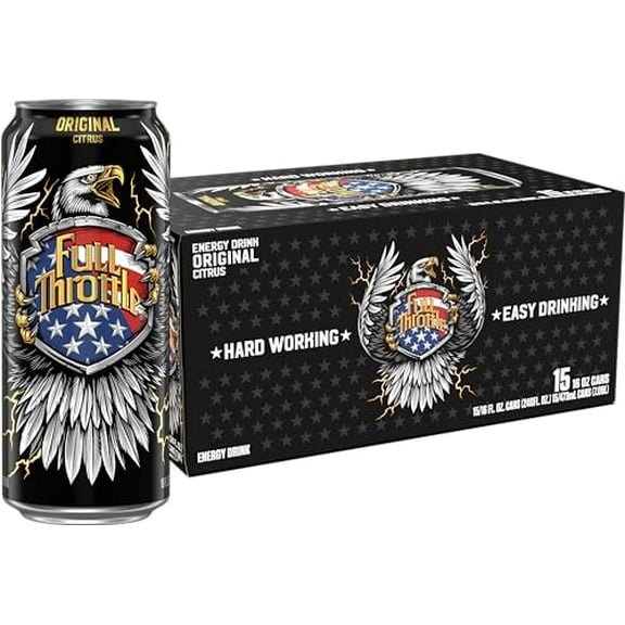 Full Throttle Original Citrus Energy Drink 15 - 16 fl oz Cans
