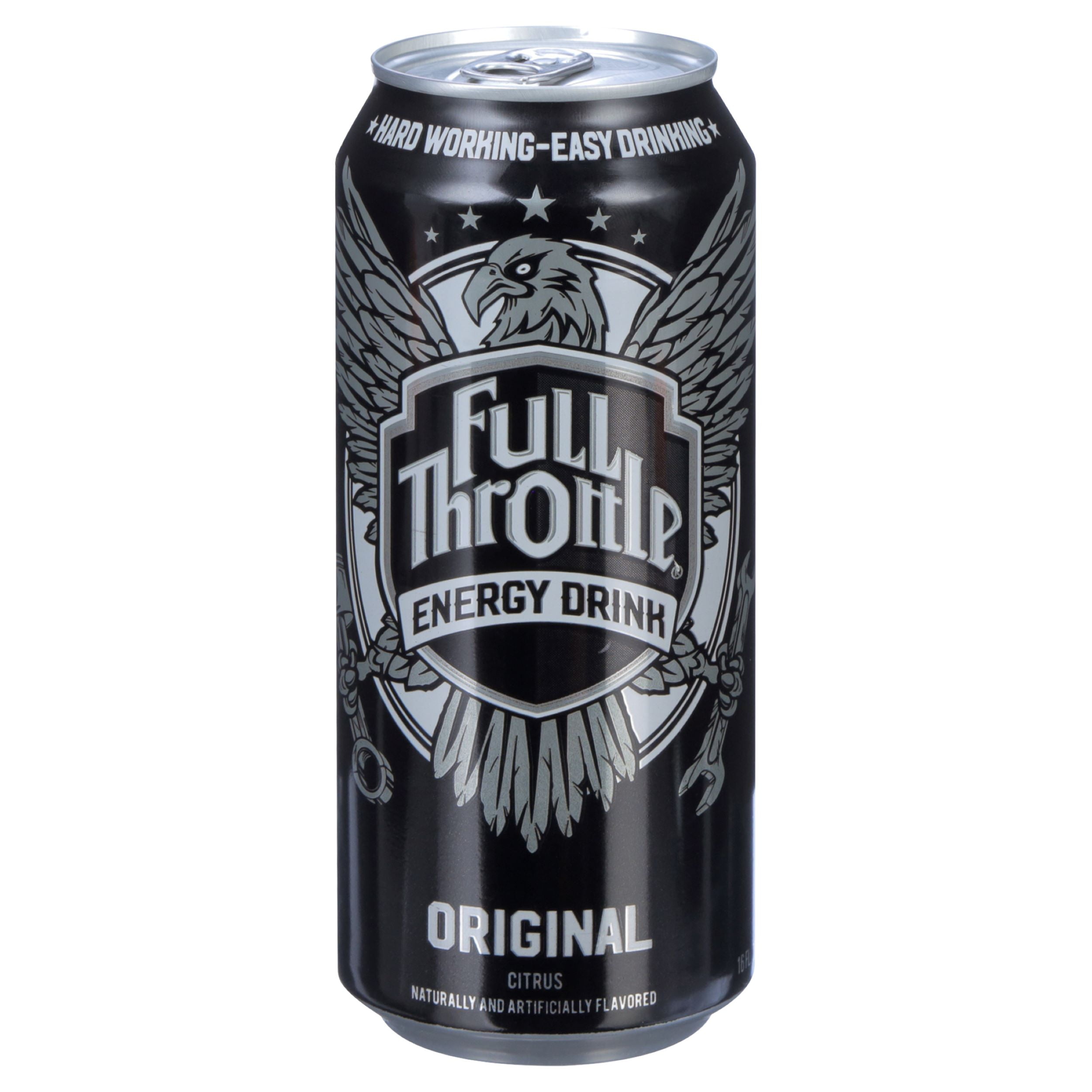 Full Throttle Original Citrus Energy Drink, Bulk Case, 16oz Cans - Pack