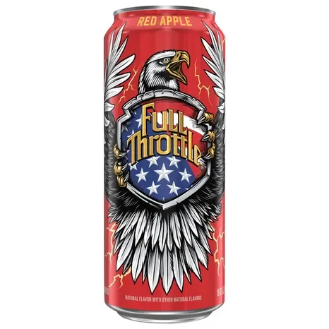 Full Throttle Red Apple Energy Drink, 16 fl oz  Bold Apple Flavor Energy Boost