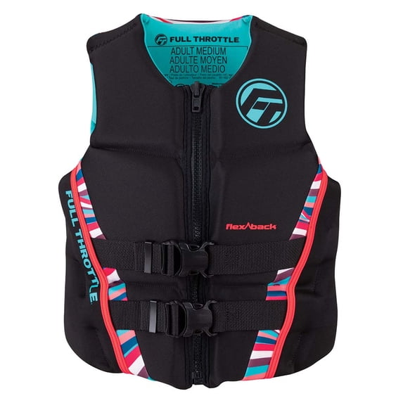 Full Throttle 142500-105-830-22 Women's Rapid-Dry Flex-Back Life Jacket - Medium, Pink