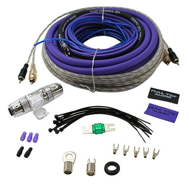 1/0 Gauge Snake Skin Amplifier Wiring Kit – 100% OFC Copper, Marine Grade Power & Ground