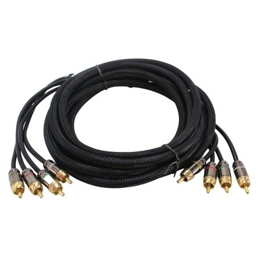 Parts Express 3-Foot Gold-Plated RCA Patch Cable – Stereo Audio Cord