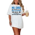 thumbnail image 1 of Full Time Multitasking Mail Carrier, White Comfort Colors T-Shirt, Small, 1 of 3