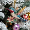 thumbnail image 1 of Full Tomorrow Christmas Decorations Glittering Holiday Decoration,Christmas Tree Ornament Festive Bird Themed Tree Decor Colorful Hummingbird pendant for Xmas Decor Indoors Home Party, 3.15", 1 of 7