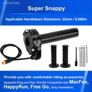 Full Twist Ebike Throttle Grip Kit,3 Pin Surron Style 12V-72V Universal Accelerator Handle Compatible with Macfox,HappyRun,Freego,Heybike Electric Dirt Bike