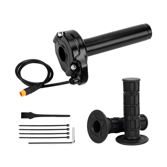Full Twist Throttle Replacement 3 Pin Throttle Grip Set 12-72V E-Bike Scooter Electric Dirt Bike Accessory for Macfox