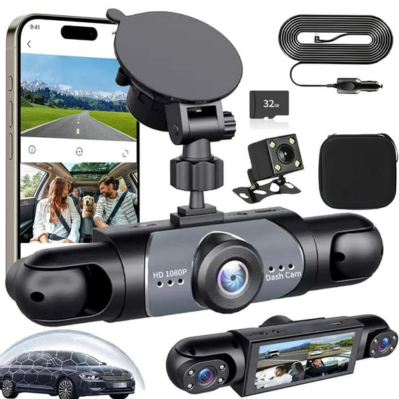 Full View Car Dashcam System, Four-Record Monitoring Driving Recorder ...