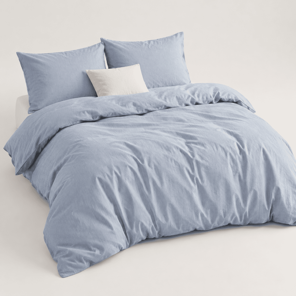 Full Washedton Duvet Cover Set 3-piece Relaxed Linen Feel - Walmart.com
