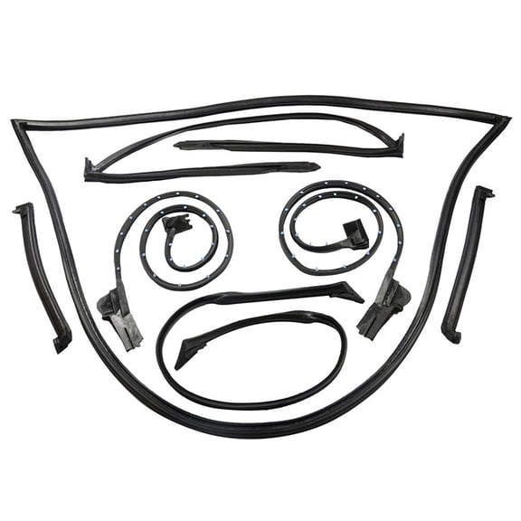 Full Weatherstrip Kit Seal for Chevrolet Corvette 1984-1989 - OEM 8489GGW - Includes Windshield, Door, Hatch & Targa Seals - Exterior Trim