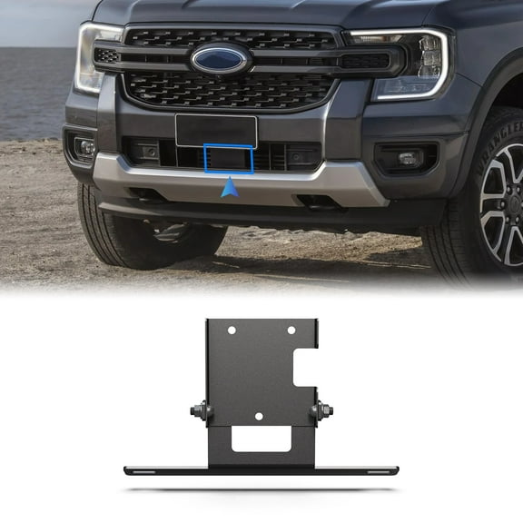 Full Width Front Bumper Bracket Compatible with 2019 2020 2021 2022 2023 Ford Ranger,Heavy Duty Steel Adaptive Cruise Control Relocation Bracket