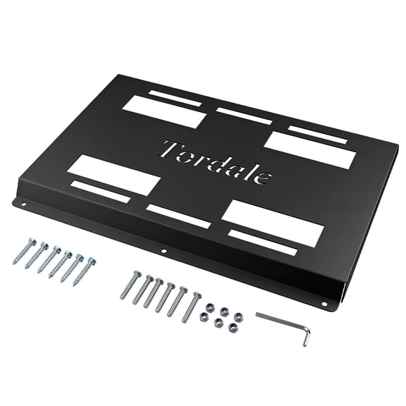 Full Width Mounting Plate for Klein MODbox, Heavy Duty Alloy Steel Toolbox Bracket with Mounting Holes, Modular Tool Storage System Accessory