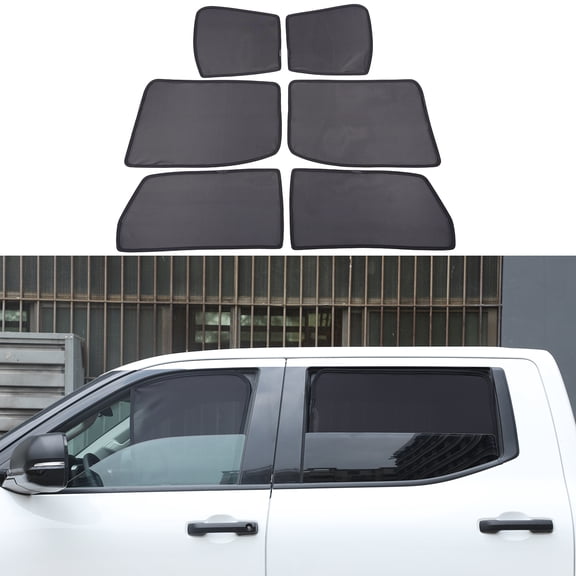 Full Window Screens for Toyota Tundra 2022-2024 , Screen Mosquito Nets, UV Sun Visors, Anti-Glare Heat Shields