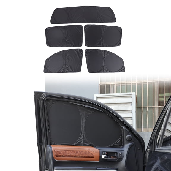 Full Window Sunshade for 2007-2021 Toyota Tundra foldable Reflective Sun Visor Custom Sunscreen UV Blocker Privacy Protector HeatShield