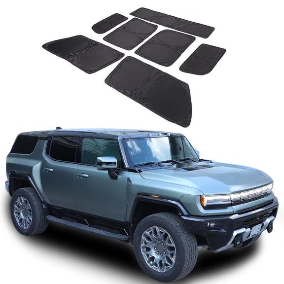 Full Window Sunshade for 2024-2026 Hummer EV foldable Reflective Sun Visor Custom Sunscreen UV Blocker Privacy Protector HeatShield
