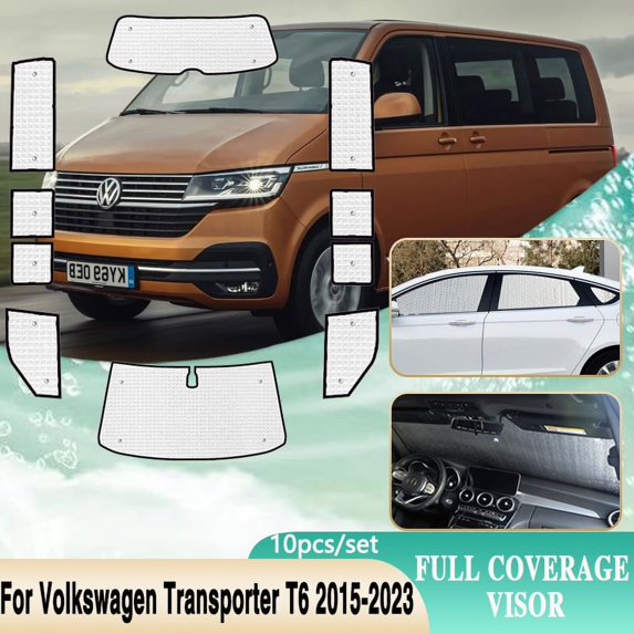 Full Window Sunshades For VW Volkswagen Transporter T6 LWB 2015~2023 Car Windshield Sun Protection Visor Anti-UV Car Accessories