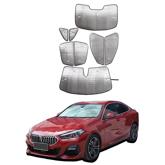 Full Windshield Sunshade for BMW 2 Series 2020-2023 Full Window Sun Shade Foldable Reflective Sun Visor Custom Sunscreen UV Blocker Privacy Protector HeatShield