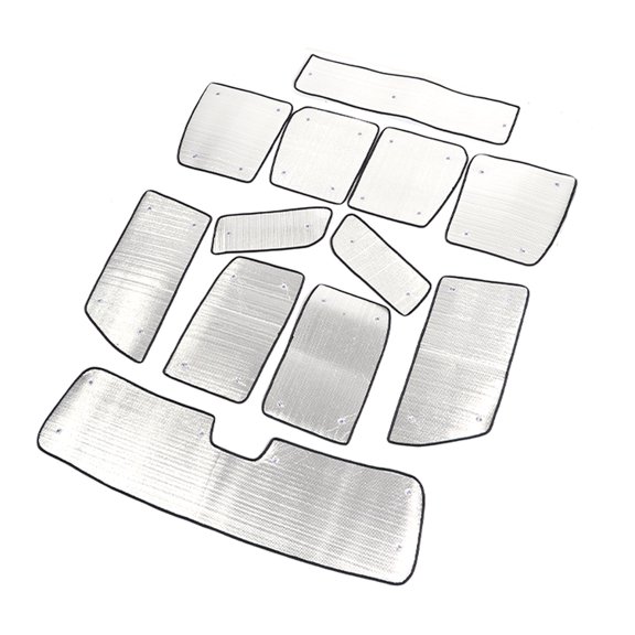 Full Windshield Sunshade for Hummer EV 2024, Full Window Sun Shade Foldable Reflective Sun Visor Custom Sunscreen UV Blocker Privacy Protector HeatShield