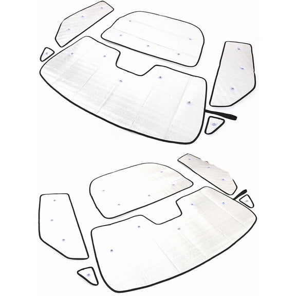 Full Windshield Sunshade for Nissan 400Z, Full Window Sun Shade Foldable Reflective Sun Visor Custom Sunscreen UV Blocker Privacy Protector HeatShield