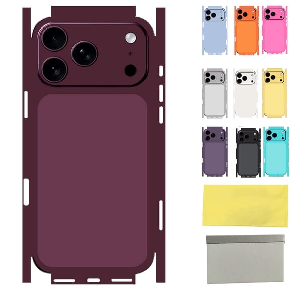 Full Wrap Scratch Resistant Protective Phone Back Skin Sticker,Ultra-Thin Matte Sweatproof Wrap,Bubble-Free Residue-Free Film for iPhone 18 Series