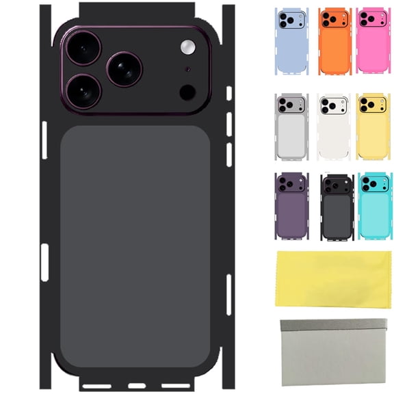 Full Wrap Scratch Resistant Protective Phone Back Skin Sticker,Ultra-Thin Matte Sweatproof Wrap,Bubble-Free Residue-Free Film for iPhone 18 Series