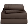 thumbnail image 1 of Full XL Bed Sheet Set - Wrinkle, Fade, Stain Resistant, Deep Pocket Sheets - Luxury Soft Bedding Sheets & Pillowcases, Full XL Chocolate Brown, 1 of 2