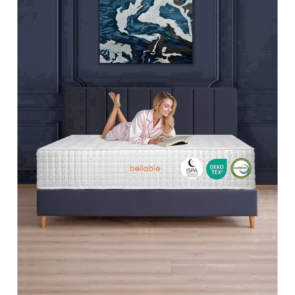 14 Inch Hybrid Full XL Size Mattress, Medium Firm Memory Foam and Pocket Spring Mattress in a Box, Back Pain Relief