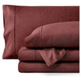 thumbnail image 1 of Full XL Sheet Set - Luxury 1800 Ultra-Soft Microfiber Full Extra Long Sheets - Double Brushed - Deep Pockets - Easy Fit - 4 Piece Set - Bed Sheets (Full XL, Heathered Rose), 1 of 8