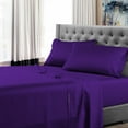 thumbnail image 1 of Full XL Size 600 Thread Count Luxury Extrasoft 100% Egyptian Cotton 4 Piece Sheets Set in Hotel QualityPurple Solid, 1 of 5