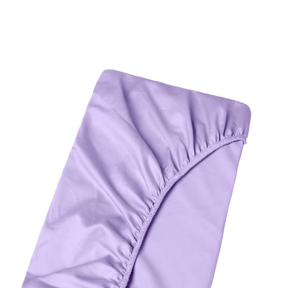 Full-XL Size Fitted Sheet Only - 600-Thread Count 100% Pure Egyptian Cotton, 12 inches Deep Pockets Fitted Sheet, Soft, Smooth, Cooling, Sateen Weave - Lilac Color