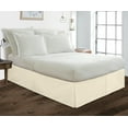 thumbnail image 1 of Full XL Size Tailored Drop Pleated Solid Bed Skirt with Adjustable Elastic Belt Microfiber Fabric Fade & Wrinkle Resistant Bed Frame Cover Easy to Fit & Care (12 Inch Drop, Ivory), 1 of 4