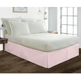 thumbnail image 1 of Full XL Size Tailored Drop Pleated Solid Bed Skirt with Adjustable Elastic Belt Microfiber Fabric Fade & Wrinkle Resistant Bed Frame Cover Easy to Fit & Care (12 Inch Drop, Pink), 1 of 4