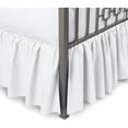 thumbnail image 1 of Full-XXL Size Bed Skirt with Split Corners - 30 Inch Drop Smooth & Soft Ruffle Bed Frame Cover (Full-XXL 54 x 84) Wrinkle & Fade Resistant, 100% Brushed Microfiber - White Solid., 1 of 4