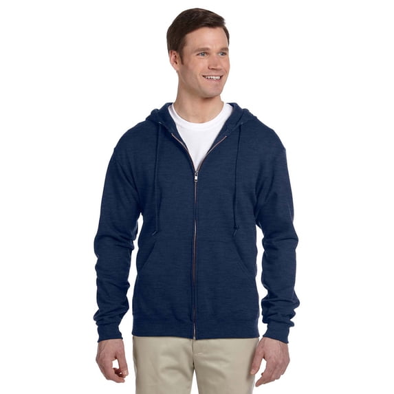 Full Zip Fleece Hoodies - 993 - Large - Vintage Hth Navy