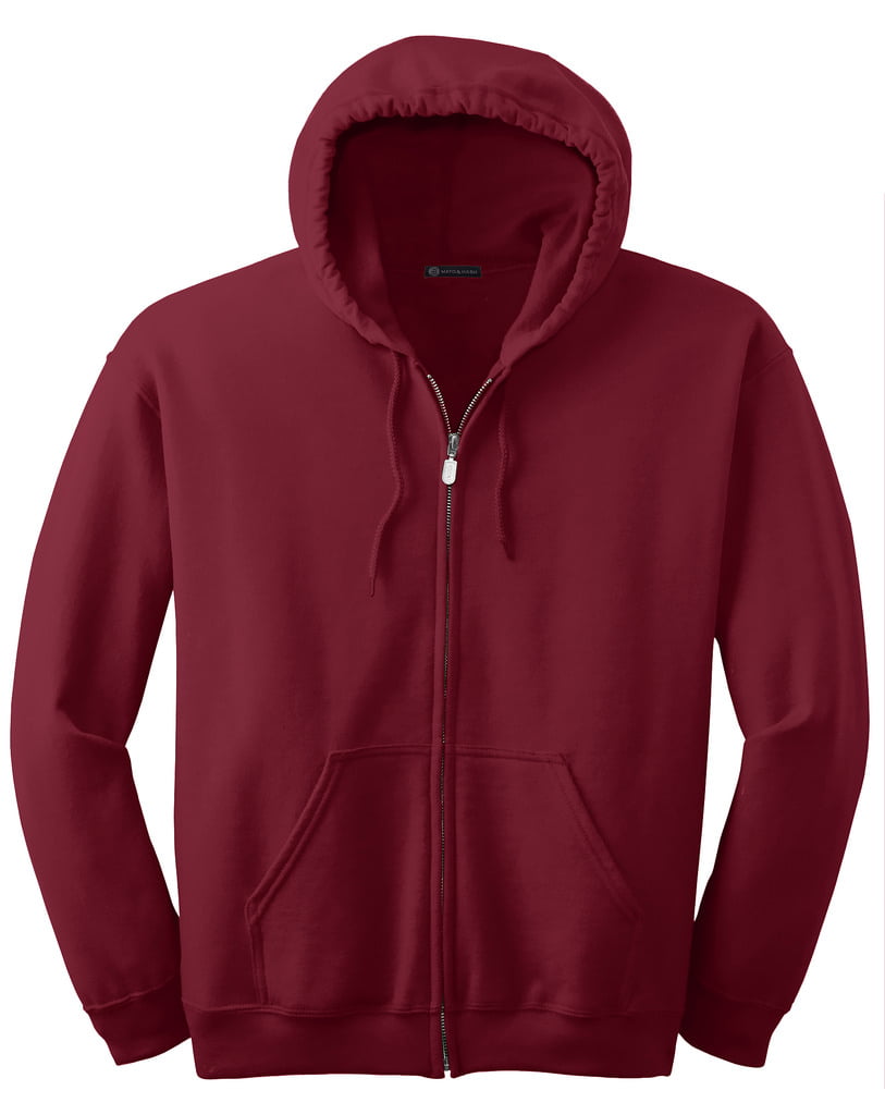 Mato & Hash Men's Cotton/Polyester Fleece Full-Zip Hooded Sweatshirt