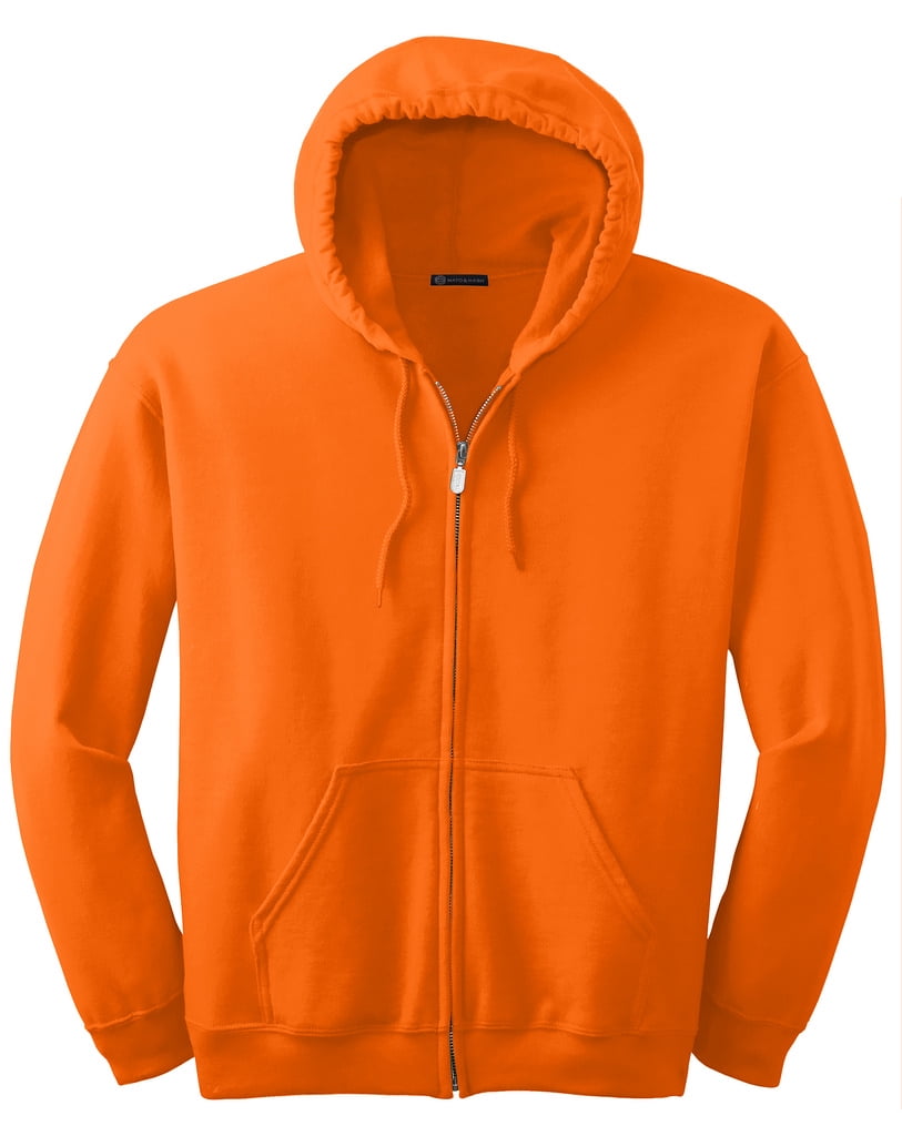 Full-Zip Hooded Sweatshirt - MH - Safety Orange MH18600SA 5XL - Walmart.com