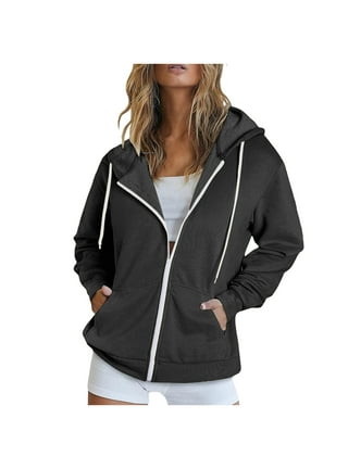 RQYYD Women Casual Zip up Fleece Hoodies Tunic Sweatshirt Long Hoodie  Jacket 