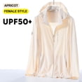 thumbnail image 1 of Zysthvn Full Zipper Womens Jackets UV Protection Lightweight Hooded Plus Size Womens Coats Solid Stretch with Pockets Tops, 1 of 3