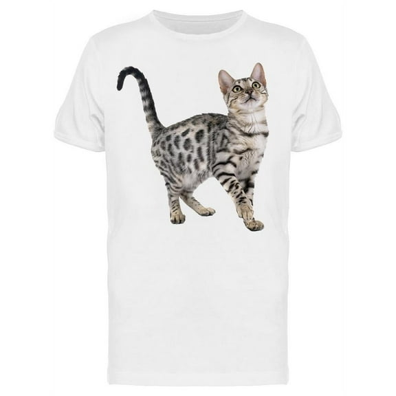 Full-body Playing Bengal Cat T-Shirt Men -Image by Shutterstock, Male x-Large