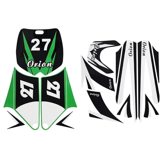 Full car Green decal stickers For Small Apollo Mini Moto Kids E-bike Dirt Pit Bike 2 Stroke 47cc & 49cc