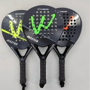 Full carbon fibre beach tennis racket for outdoor sports, rough surface for enhanced grip, beginner use!