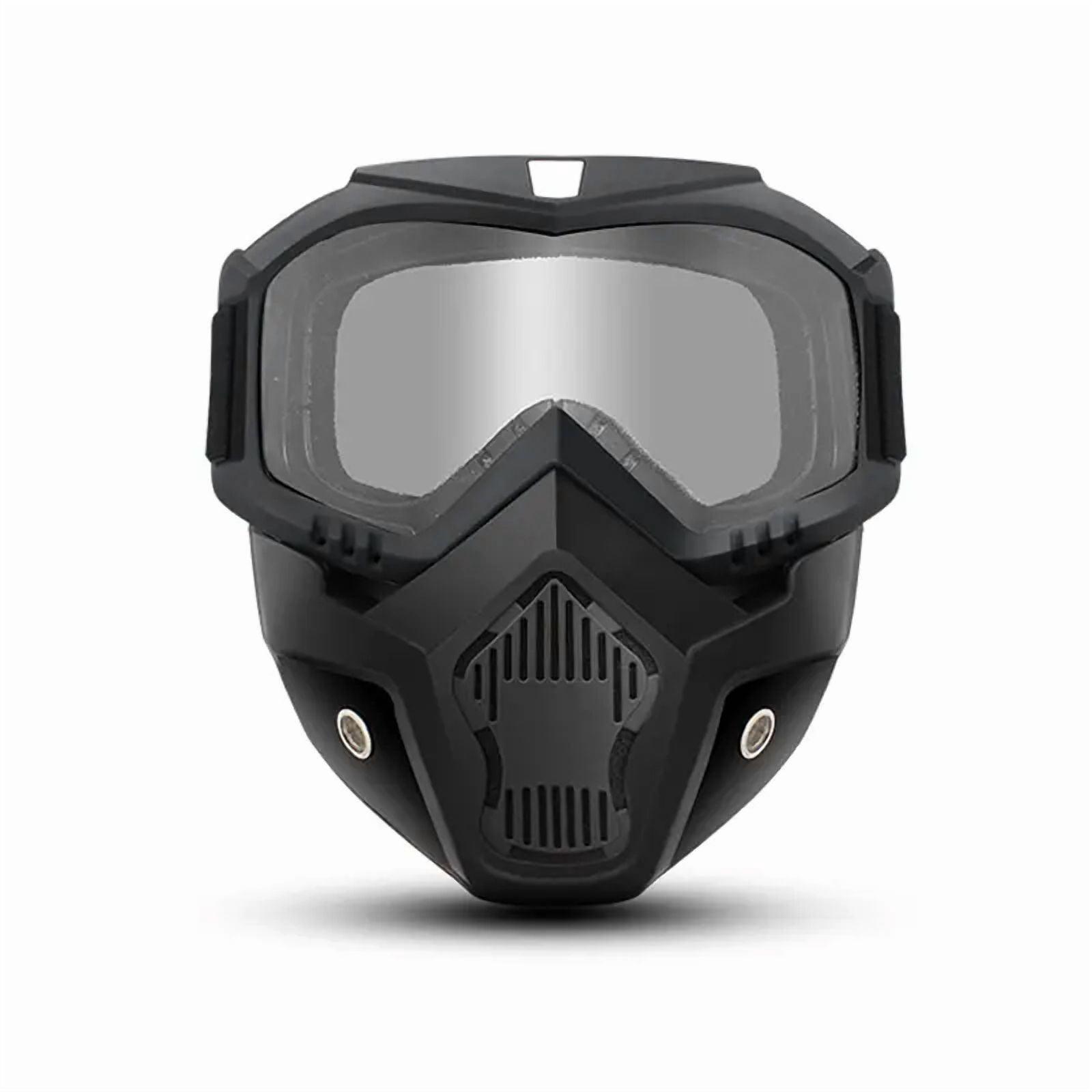 A Full-face Goggle with Anti-fog High-definition Lenses, a Detachable ...