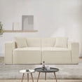 thumbnail image 1 of Modern Teddy Velvet 2-3 Seat Mid Century Sofa, 220×80×75cm, Exquisite Upholstered Loveseat with Full Foam Compression, 1 of 17